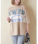 21/-OE天竺 カットソー パウダー加工 切替 ビッグ Tシャツ