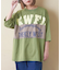 21/-OE天竺 カットソー パウダー加工 切替 ビッグ Tシャツ