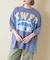21/-OE天竺 カットソー パウダー加工 切替 ビッグ Tシャツ