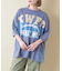 21/-OE天竺 カットソー パウダー加工 切替 ビッグ Tシャツ
