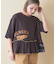 21/-天竺 裾フリル メロウ プルオーバー Tシャツ
