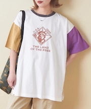 32/-天竺 オゾン加工 ロゴプリント ビッグ Tシャツ
