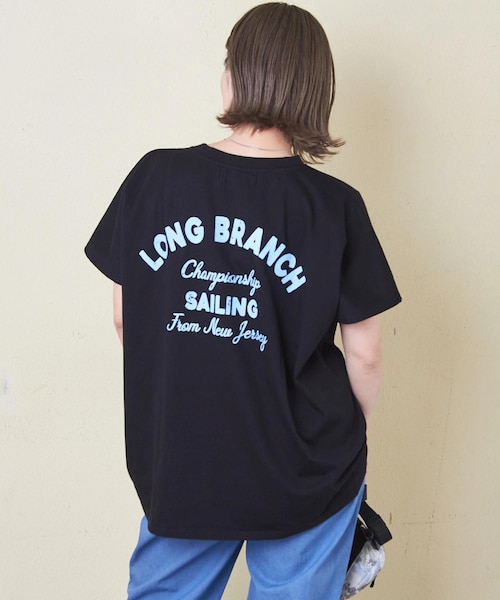 21/-シルケット風天竺 接触冷感 脇タック ドルマン Tシャツ