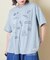 32/-スラブ天竺 マリン 刺繍 Tシャツ