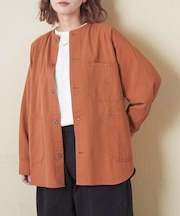 ライトツイル ノーカラー ラグラン ジャケット