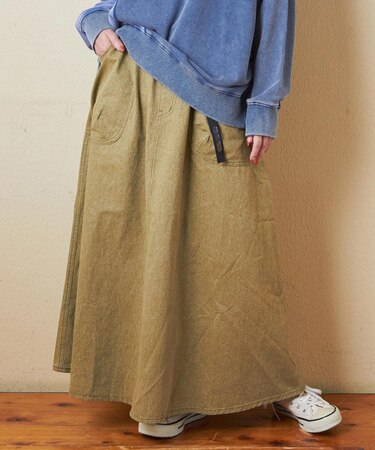 ムラ糸ツイル ウェービングベルト スカート