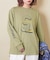 10/-スラブ天竺 袖プリント ロング Tシャツ