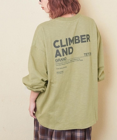 10/-スラブ天竺 バックプリント ビッグ Tシャツ