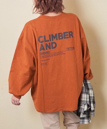 10/-スラブ天竺 バックプリント ビッグ Tシャツ