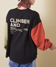 10/-スラブ天竺 バックプリント ビッグ Tシャツ