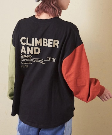 10/-スラブ天竺 バックプリント ビッグ Tシャツ