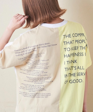 32s天竺 バック ロゴ ドルマン Tシャツ