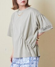 32/-天竺 シャーリング 半袖 Tシャツ