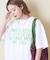 21/-OE天竺 汗染み防止 加工 ロゴプリント Tシャツ