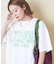 21/-OE天竺 汗染み防止 加工 ロゴプリント Tシャツ