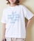 21/-シルケット風天竺 接触冷感 ロゴプリント Tシャツ