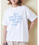 21/-シルケット風天竺 接触冷感 ロゴプリント Tシャツ