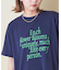 21/-シルケット風天竺 接触冷感 ロゴプリント Tシャツ
