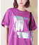 21/-OE天竺 箔プリント ロゴ Tシャツ