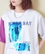 21/-OE天竺 箔プリント ロゴ Tシャツ