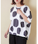 26/-OE天竺 ドット プリント 汗染み防止 加工 ドルマン Tシャツ