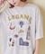 26/-天竺 パウダー加工 イタリア プリント ビッグ Tシャツ