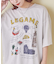 26/-天竺 パウダー加工 イタリア プリント ビッグ Tシャツ