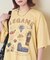 26/-天竺 パウダー加工 イタリア プリント ビッグ Tシャツ