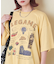 26/-天竺 パウダー加工 イタリア プリント ビッグ Tシャツ