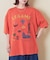 26/-天竺 パウダー加工 イタリア プリント ビッグ Tシャツ
