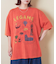 26/-天竺 パウダー加工 イタリア プリント ビッグ Tシャツ