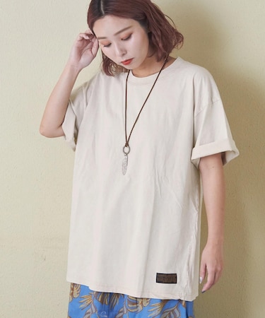 【再入荷】無地 ピグメント染め ビッグ Tシャツ