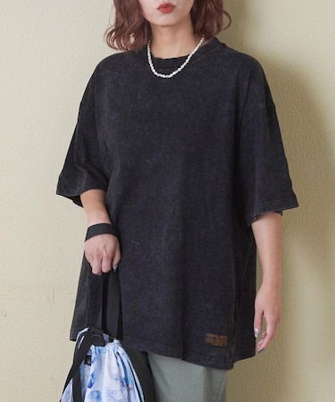 【再入荷】無地 ピグメント染め ビッグ Tシャツ