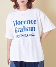 32/-OE天竺 ロゴ プリント Tシャツ