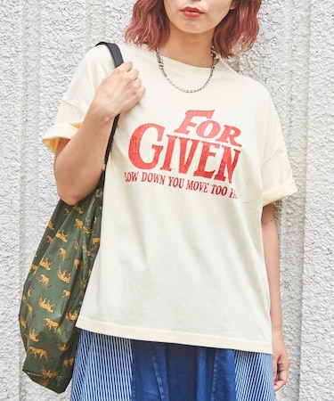 32/-OE天竺 ロゴプリント Tシャツ