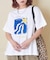 32/-OE天竺 グラフィック プリント スクエア Tシャツ