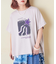 32/-OE天竺 グラフィック プリント スクエア Tシャツ