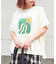 32/-OE天竺 グラフィック プリント スクエア Tシャツ