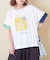 32/-OE天竺 グラフィック プリント スクエア Tシャツ