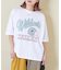 32/-ピーチ起毛 天竺 オゾン加工 ロゴプリント ラグラン Tシャツ