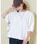 26/-天竺 パウダー加工 2WAY スリーブ Tシャツ