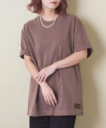 ピグメント染め 無地 ビッグ Tシャツ