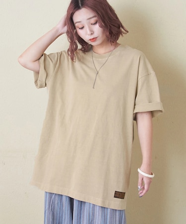 ピグメント染め 無地 ビッグ Tシャツ