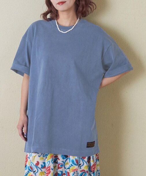 ピグメント染め 無地 ビッグ Tシャツ