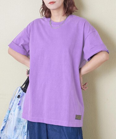 ピグメント染め 無地 ビッグ Tシャツ
