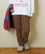 裏起毛 ストレッチ ツイル ジョガーパンツ