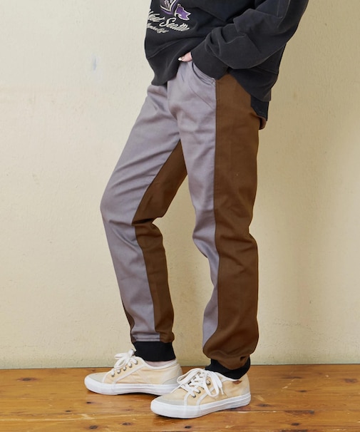 裏起毛 ストレッチ ツイル ジョガーパンツ