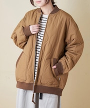 中綿 キルト ミリタリー ブルゾン