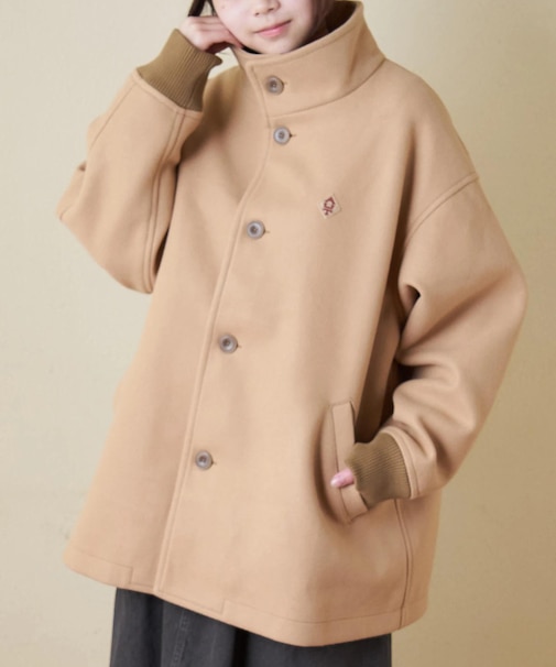 ウールフィール スタンドカラー ジャケット