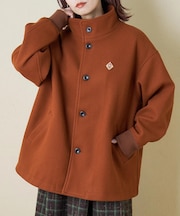 ウールフィール スタンドカラー ジャケット